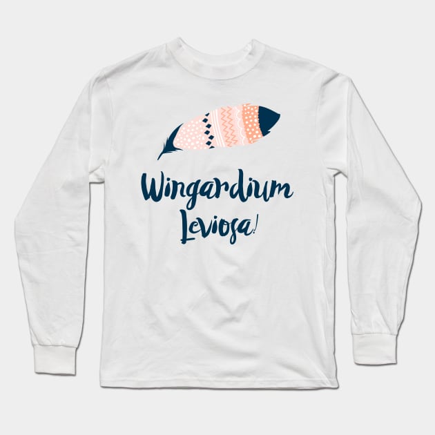 Wingardium Leviosa! Long Sleeve T-Shirt by literarylifestylecompany